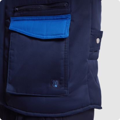 Slika Telovnik delovni, ARMADA, mornarsko-kraljevo modra, CQ8414