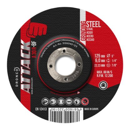 PLOŠČA BRUSNA A 30R D115X6,0X22,23mm ATTACK