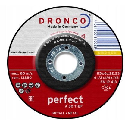 PLOŠČA BRUSNA A 30T Perfect  D115X6,0X22,23mm 