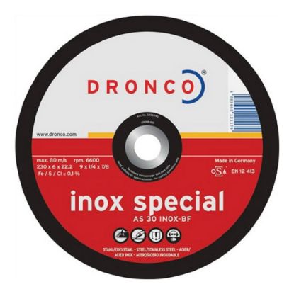 PLOŠČA BRUSNA AS 30S INOX Special D180X6,0X22,23mm 