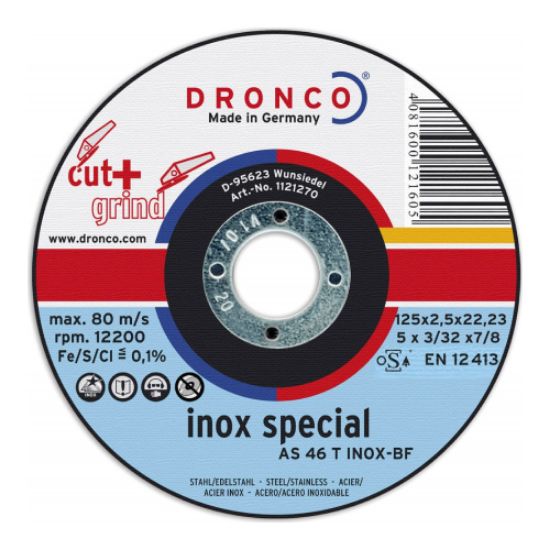 PLOŠČA REZALNA AS 46T INOX Special D125X1,6X22,23mm 