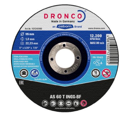 PLOŠČA REZALNA AS 60T INOX D115X1,0X22,23mm 