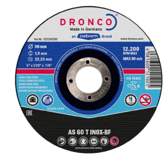 PLOŠČA REZALNA AS 60T INOX D115X1,0X22,23mm 