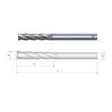 Slika REZKAR PALIČNI VHM D20,0mm L=160/50mm, vpetje 20,0mm 30° Z=4 AlTiCrSiN