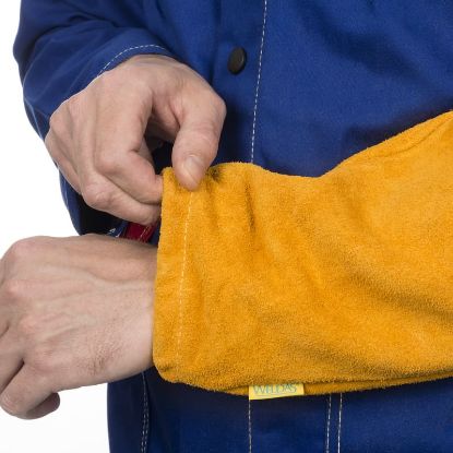 Slika 44-2321, NAROKAVNIKI VARILSKI IZ USNJA ''GOLDEN BROWN'' WELDAS EN470-1 