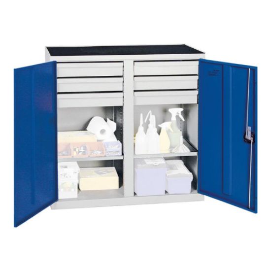 Materialschrank 2000 1000x1000x500 gr/bl 2FB