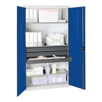 Materialschrank 3000 1800x100x500 gr/bl 3WB