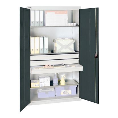 OMARA ZA ORODJE IN MATERIAL S 3 PREDALNIKI IN 3 POLICAMI, 1000X500X1800MM, ANTRA