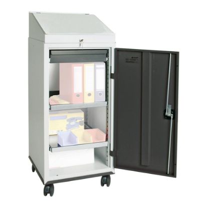 Schrankpult S3000 fahrbar RAL 7035/7035