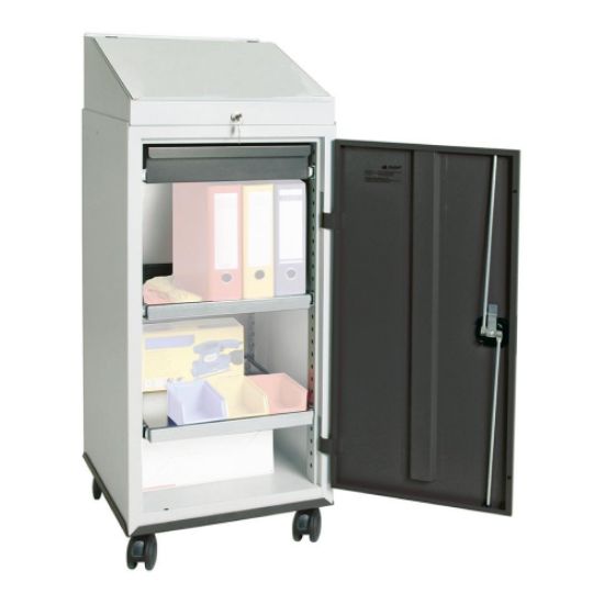 Schrankpult S3000 fahrbar RAL 7035/7035