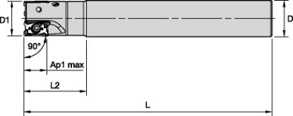 Slika REZKAR PALIČNI VSM490 D32,0mm Z=4 VSM490D032Z04A32XN15L200    