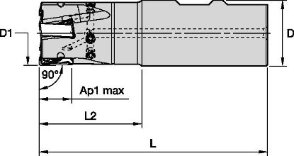 Slika REZKAR PALIČNI VSM490 D25,0mm Z=2 VSM490D025Z02B25XN15