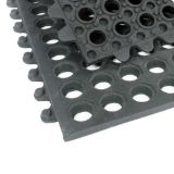 Bodenbelag Yoga Octa Oil schwarz, 90 x 90 cm  -MILTEX-