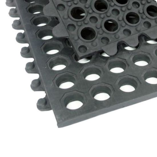 Bodenbelag Yoga Octa Oil schwarz, 90 x 90 cm  -MILTEX-