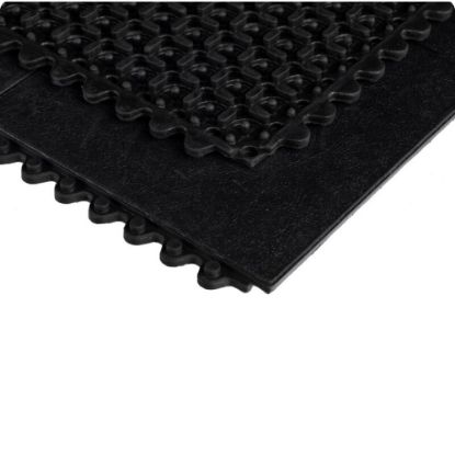Bodenbelag Yoga Solid Oil schwarz, 90 x 90 cm -MILTEX-