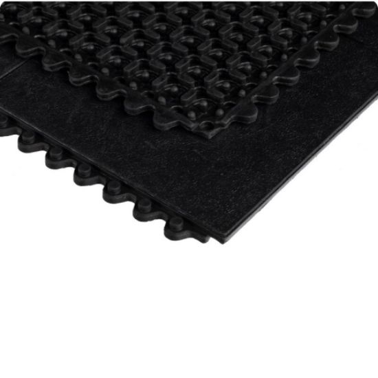 Bodenbelag Yoga Solid Oil schwarz, 90 x 90 cm -MILTEX-