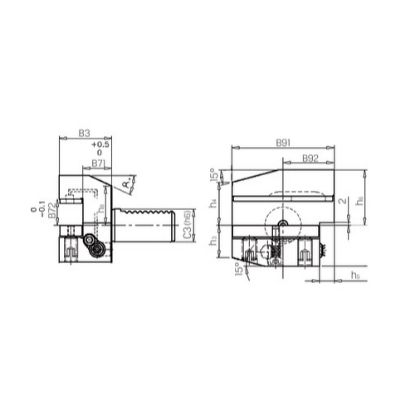 Slika Držalo VDI40 B3, kratko desno IK 234903