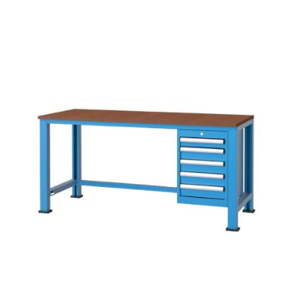 Slika MIZA DELOVNA, 1700x700x850mm, 5 predalov (1x75mm, 4x100mm)