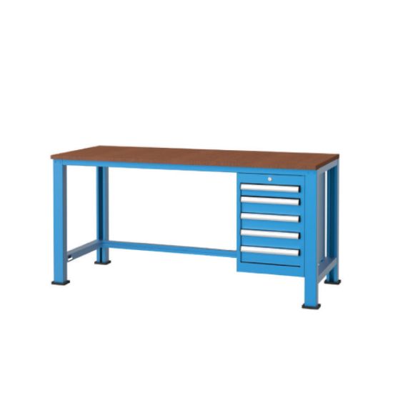 MIZA DELOVNA, 1700x700x850mm, 5 predalov (1x75mm, 4x100mm)