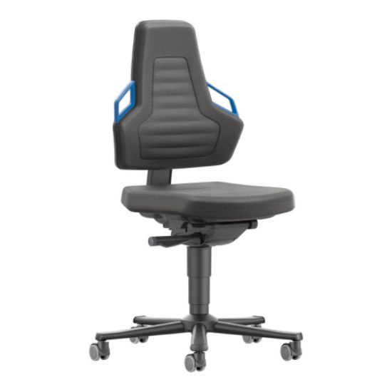Arbeitsdrehstuhl NEXXIT, blau mit Rollen, Supertec schwarz