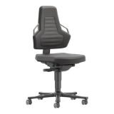 Arbeitsdrehstuhl NEXXIT, grau mit Rollen, Supertec schwarz