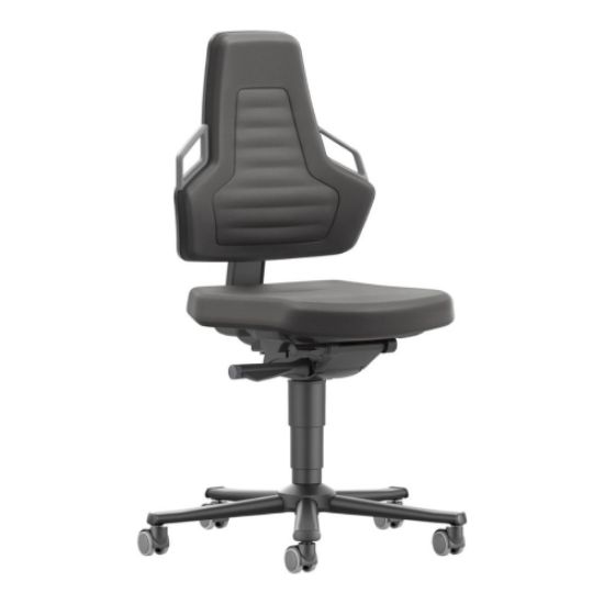 Arbeitsdrehstuhl NEXXIT, grau mit Rollen, Supertec schwarz