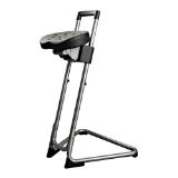ESD Stehhilfe Edelstahl PU-Sitz schw. bis 110 kg