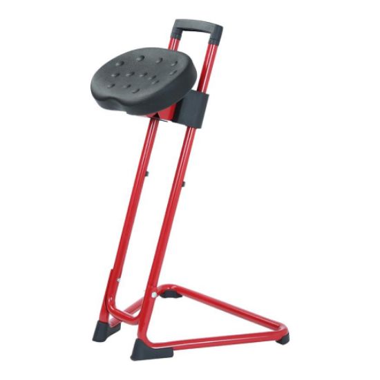 ESD Stehhilfe rot PU-Sitz schw. bis 110kg Sitzhöhen