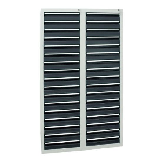 REGAL DELOVNI, 1000X500X1800MM, ŠT. PREDALOV: 24, ANTRACID, STUMPF