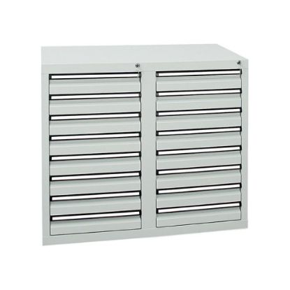 REGAL DELOVNI, 1000X500X900MM, ŠT. PREDALOV: 16, SIVA, STUMPF