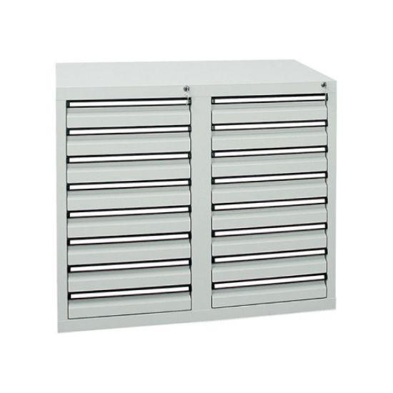 REGAL DELOVNI, 1000X500X900MM, ŠT. PREDALOV: 16, SIVA, STUMPF