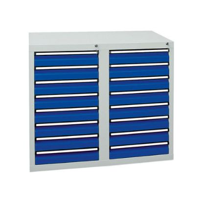 REGAL DELOVNI, 1000X500X900MM, ŠT. PREDALOV: 16, MODRA, STUMPF