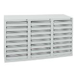 REGAL DELOVNI, 1500X500X900MM, ŠT. PREDALOV: 24, SIVA, STUMPF
