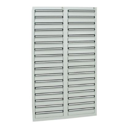 REGAL DELOVNI, 1000X500X1800MM, ŠT. PREDALOV: 24, SIVA, STUMPF