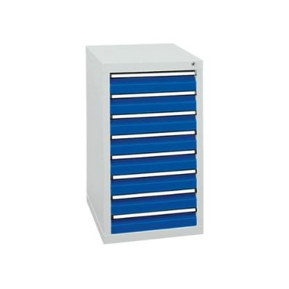 REGAL DELOVNI, VIŠINA PREDALA: 100MM, ŠT. PREDALOV: 8, MODRA, STUMPF