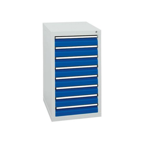 REGAL DELOVNI, VIŠINA PREDALA: 100MM, ŠT. PREDALOV: 8, MODRA, STUMPF