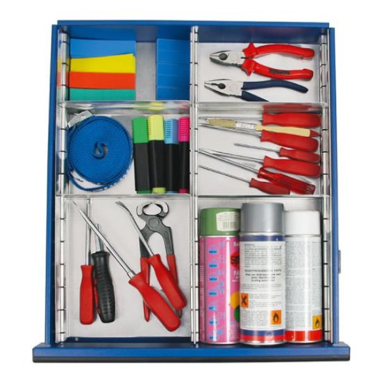 Schubladeneinteilung 12 Fächer, 100 mm hoch