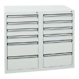 Schubladenschrank 12 SLR 900x1000x500 mm grau