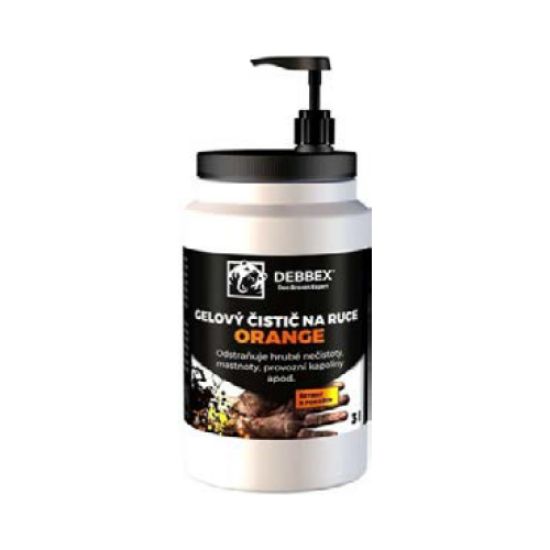 GEL ČISTILO ZA ROKE ORANGE 3l s pumpico Debbex