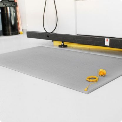 Sicherheitsmatte antista. 0.6m x 0.9m, grau