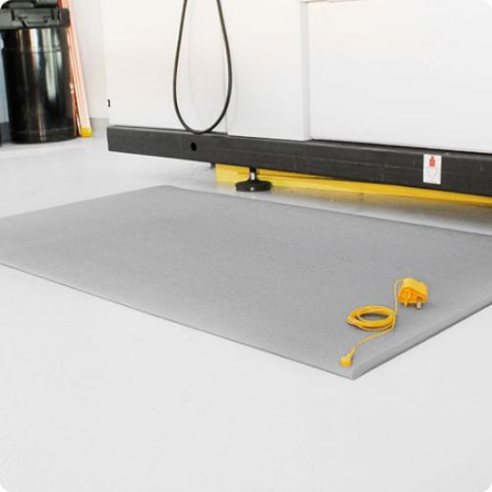 Sicherheitsmatte antista. 0.9m x lfm., grau