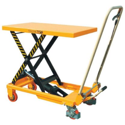 VOZIČEK DVIŽNI, ŠKARJASTI, NOSILNOST: 150KG, VIŠINA MIZE:220-720MM, 700X450X36MM
