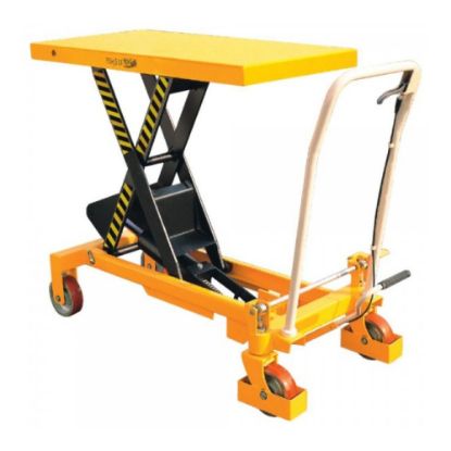 VOZIČEK DVIŽNI, ŠKARJASTI, NOSILNOST: 750KG, VIŠINA MIZE:420–990MM, 1000X510X55M