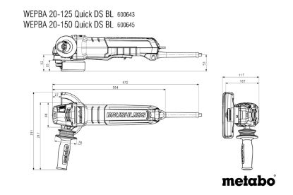 Slika KOTNI BRUSILNIK WEPBA 20-125 QUICK DS BL