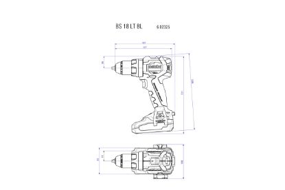 Slika BATERIJSKI VRTALNIK/VIJAČNIK BS 18 LT BL 18V, 2x4Ah LiHD, POLNILEC ASC55 Metabo