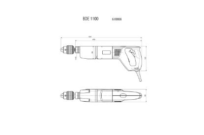 Slika VRTALNIK ELEKTRIČNI BDE 1100 R+ L METABO   