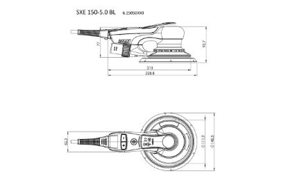 Slika ORBITALNI BRUSILNIK SXE 150-5.0 BL Metabo METABOX 145