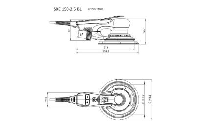 Slika BRUSILNIK ORBITALNI SXE 150-2.5 BL Set ( v garnituri s setom pribora za brušenje
