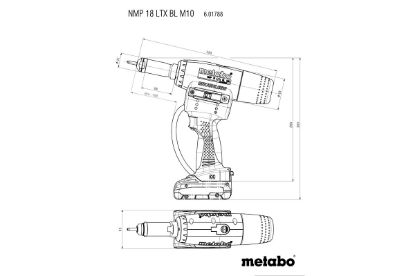 Slika BATERIJSKA PIŠTOLA ZA KOVIČENJE SLEPIH MATIC NMP 18 LTX BL M10