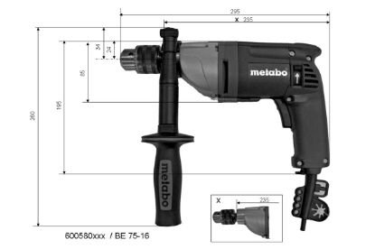 Slika VRTALNIK ELEKTRIČNI BE 75-16 METABO